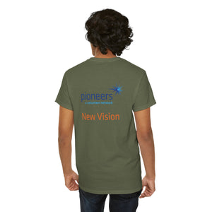 New Vision Pioneers Front & Back Logo - T-Shirt - 12 colors (S-5XL)