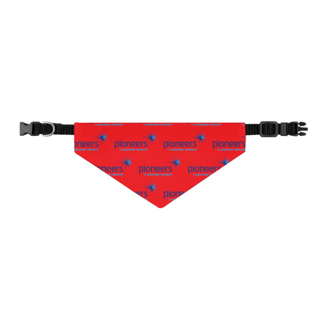 Pioneers Logo Pet Bandana Collar - 4 sizes - red