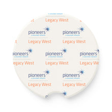 Load image into Gallery viewer, Legacy West Pioneers Soapstone Car Coasters (Qty 2), Unique Car Accessory - white
