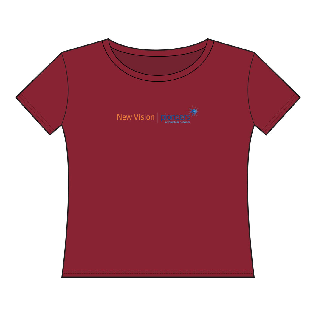New Vision Pioneers Women's Curvy Fine Jersey Tee - XL-4XL